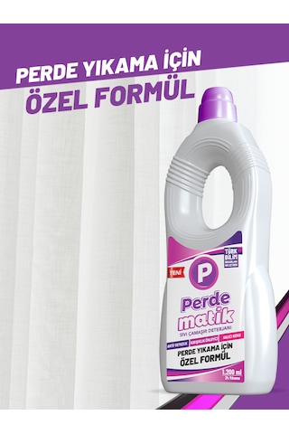 Perdematik Tül Dantel Perde ve Hassas Kumaşlar için Sıvı Deterjan 1200 ML