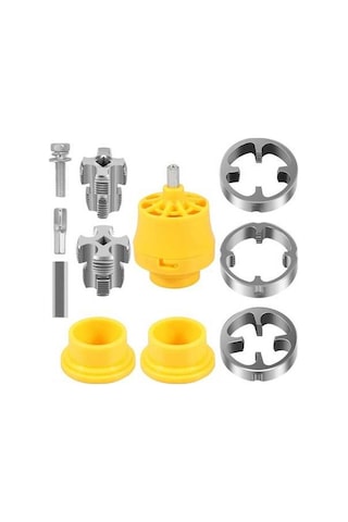 Didadodo Elektrikli Pvc Boru Diş Açma Seti - 3 Boyutlu Uçlu Matkap Uyumlu Su Borusu Aleti