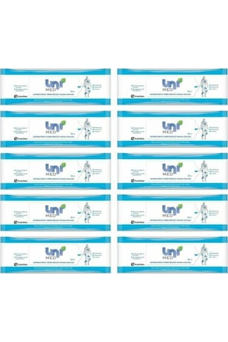 Unimed Antibakteriyel Perine Bölgesi Yıkama Havlusu 50 Adet 10 Paket
