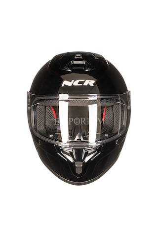 Rapid Kapalı Motosiklet Kaskı Ece Belgeli Parlak Siyah