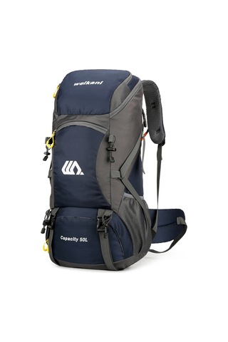 Yunboo 50l Dağcılık Sırt Çantası - Kamp Ve Yürüyüş İçin Dayanıklı Nylon Çanta Koyu Mavi