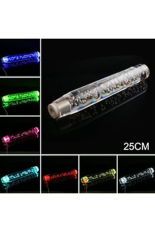 Led Işık Rgb Vites Topuzu Çubuk Kristal Şeffaf Kabarcık-25cm K16231-2 Diğer