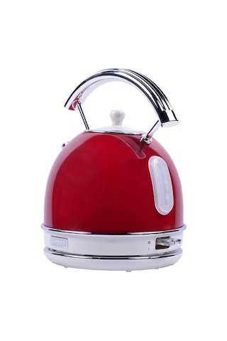 Berghoff Gem Retro 1.7 Litre Kırmızı Yuvarlak Su Isıtıcısı Kırmı