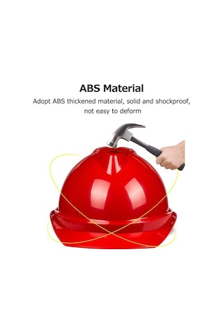 Primepickings Abs Malzeme Konstrüksiyon Kaskı, Konforlu Havalandırma, Çok Nokta Tamponlama, Turuncu Yüksek Konfigürasyon Döner Kask