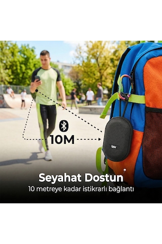 Bix Bxws01 Bluetooth 6.0 Ipx4 Suya Dayanıklı 8w Ses Çıkışlı Taşınabilir Hoparlör Tf/usb Destekli Speaker