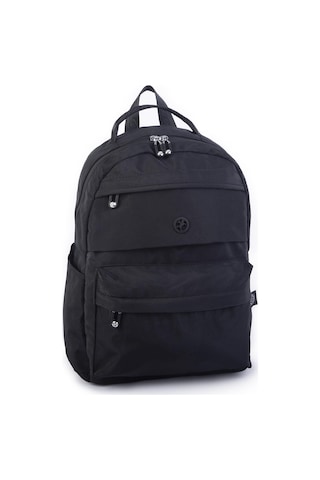 Nas Bag Extra Hafif Su Geçirmez Çok Gözlü Waterproof Unisex Sırt Çantası 30x40 Cm Siyah