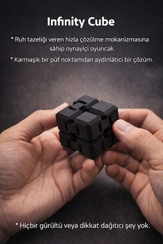 Katlanabilir Stres Küpü Fidget Oyuncak Cep Boyutu Taşınabilir Sonsuz Küp Zeka Oyuncağı
