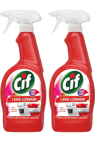 Cif Sprey Kırmızı Yüzey Temizleyici Leke Uzmanı 2 x 750 ML