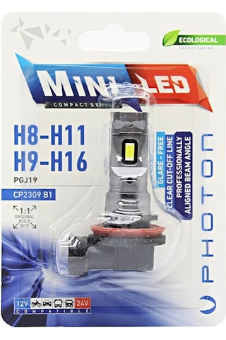 Photon Mini H8 H9 H11 H16 Compact Led Tekli 12-24v 6000k Beyaz Cp2309 B1 Photon Mini H8 H9 H11 H16 Compact Led Tekli 12-24v 6000k Beyaz Cp2309 B1