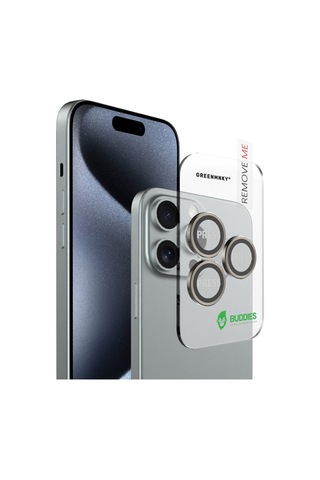 Buddıes Apple Uyumlu iPhone 16 Pro / 16 Pro Max Kamera Lens Koruyucu Tıtanıum Titanyum