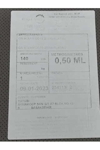 Antonio Moron Su Geçirmez Parça Kumaş 0,70 M² Model 8 Çok Renkli