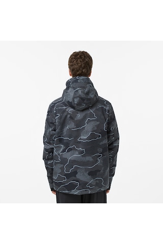 Quiksilver Mission Printed Block Erkek Gri Kayak Montu Gqytj03000