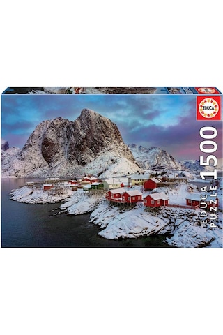 Educa 1500 Parça Norveç Lotofen Adası Kış Manzarası Puzzle