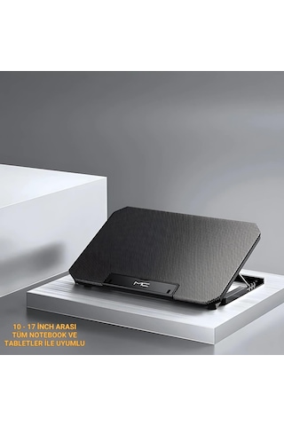 Polham Hızı Ayarlanabilir Laptop Soğutucu Notebook Standı - 4 Kademeli Yükseklik Ayarlı, 2 Usb Girişli Stand