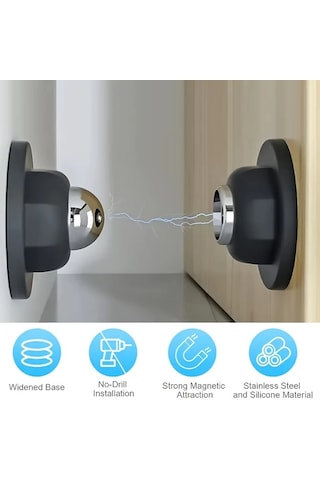 Honeybeeshop 2li Paket Beyaz 2 Adet Silikon Manyetik Kapı Tutucu Rv Kamyon Trailer İçin Matkap Gerektirmez Kurulum Güçlü Manyetik Çekim Sessiz Çalışma 2'li Paket Beyaz