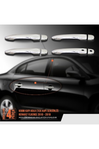 Renault Fluence Krom Kapı Kolu 4 Kapı - Tek Kapı Sensörlü