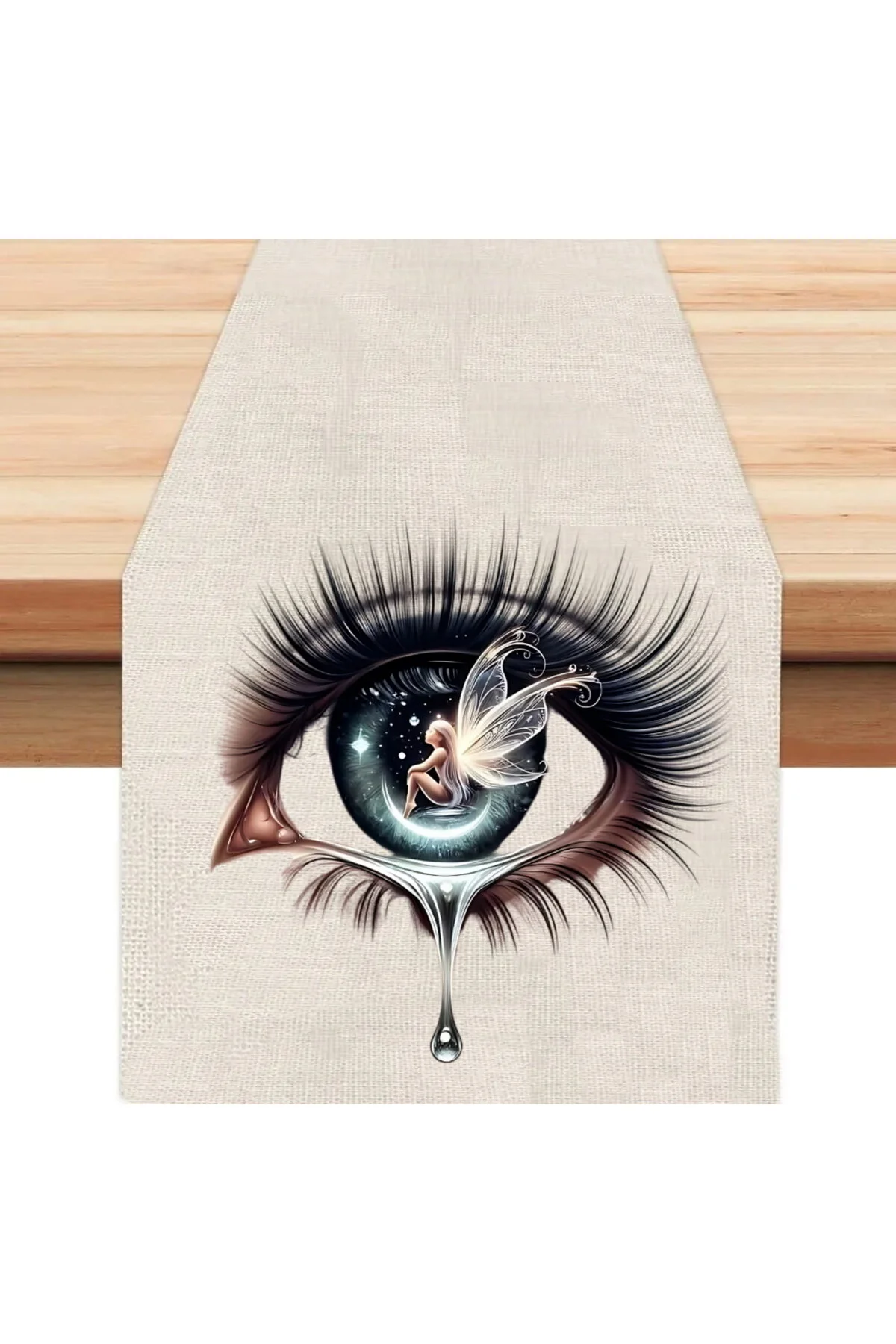 Perili Göz Modern Runner, Runer, Masa Örtüsü, Sofranıza Zarafet Katın Runner, Masa Örtüsü Çok Renkli