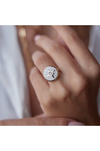 Cetaş Mineli Pusula Yüzük