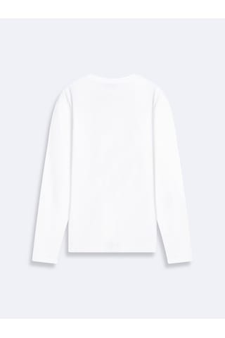 Ltb Sloganlı Sıfır Yaka Uzun Kollu Regular Fit Erkek Sweatshirt Beyaz 011258606661536 - 100 Beyaz