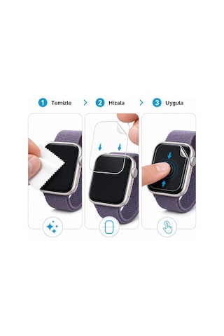 Apple Uyumlu Watch Se 3 40mm Tpu Ekran Koruyucu 2 Li Şeffaf Film