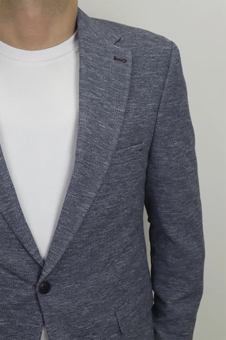 Moda Dmctekstil Erkek Kırçıllı İtalyan Kesim Dar Kalıp Tek Düğme Çift Yırtmaçlı Blazer Ceket Lacivert
