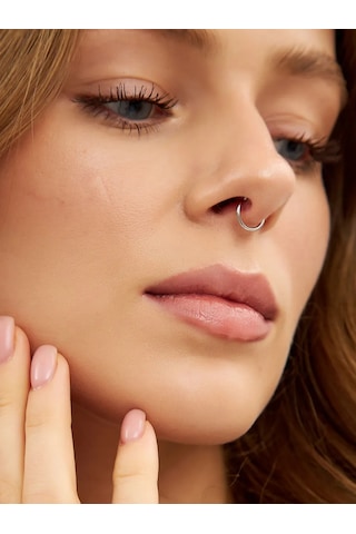 Markiz Burun Septum Piercing Taklidi 925 Ayar Gümüş Sahte 71439313 Gri