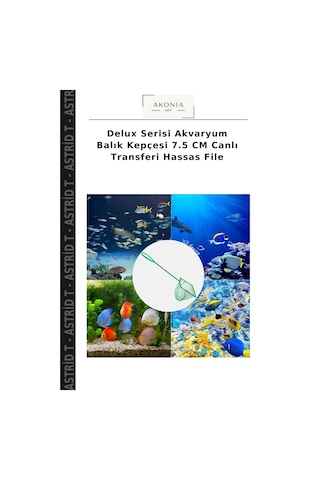 Delux Serisi Akvaryum Balık Kepçesi 7.5 Cm Canlı Transferi Hassas File
