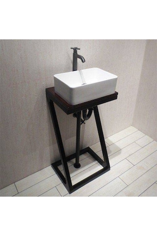 Lavabo Altlığı Lavabo Dolabı Metal Ayaklı Evye Çok Renkli