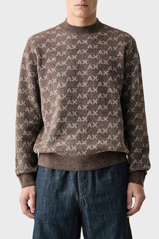 Armani Exchange Tamamı Logolu Regular Fit Bisiklet Yaka Kazak Erkek Kazak Xm002992 Af16916 F6236 Kahve
