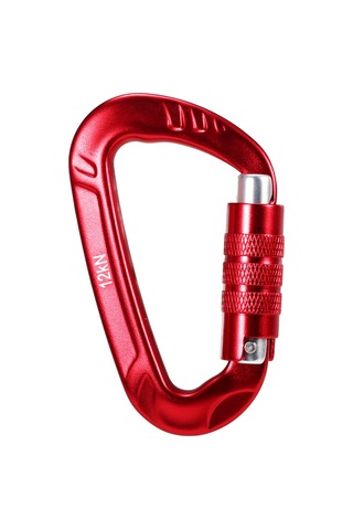 Maiyame 7075 Alüminyum 12kn Dayanıklı D-karabiner, Tırmanma İçin 2 Adet Set, Kırmızı Çok Renkli