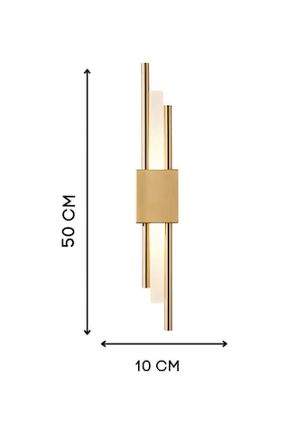 Kirpi Ledli Ve Elektirikli Boru Aplik Gold