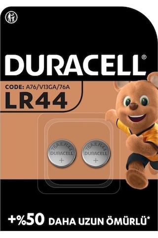 Duracell Özel (76A / A76 / V13GA) Alkalin LR44 Düğme Pil 1.5V