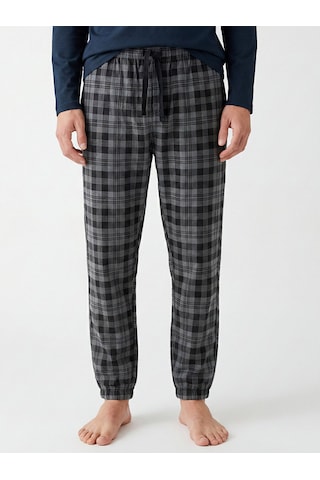 Lc Waikiki Lc Waıkıkı Siyah Standart Kalıp Ekose Erkek Pijama Alt