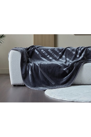 Doqu Embos Battaniye Perlina Çift Kişilik Gri