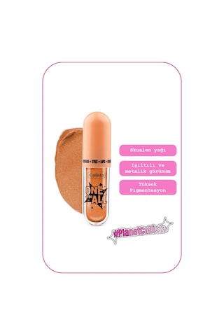 One For All Eyes & Lips & Cheeks Işıltılı Likit Göz farı - 04 Rich Peach