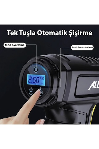 120w Digital Kablosuz Araç Kompresörü Lastik Şişirme Pompası Çok Hızlı Şişirme Araba Tır Kamyon İçin