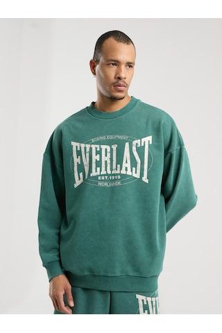 Everlast Authentic Boxing Oversize Koyu Yeşil Erkek Sweatshirt Koyu Yeşil