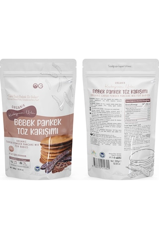 Organik Keçiboynuzu Unlu Bebek Pankek Toz Karışımı 300 Gr +8 Ay