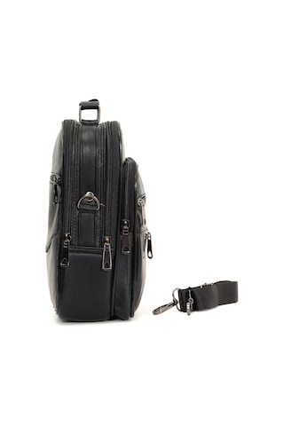 Newish Polo Erkek Hakiki Deri Günlük Omuz Ve El Çantası 20x24 Cm - New084 Siyah
