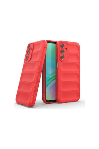 Zore Samsung Galaxy Uyumlu A15 Kılıf Esnek Tpu Oyuklu Arka Yüzey Tasarımlı Ogaa Etnik Silikon Kapak - Kırmızı