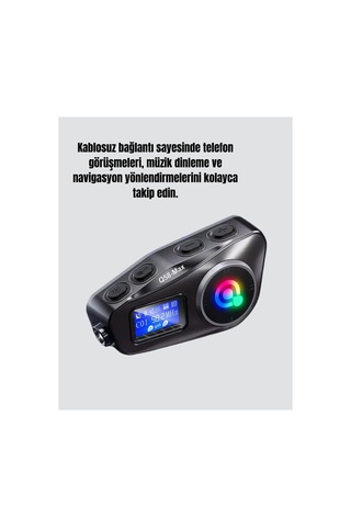 Lcd Ekranlı Kask Kulaklığı Fm Ra Sd K Girişli
