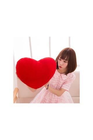 15/20/30 Cm Kalp Şekli Dekoratif Kırlent Pp Pamuk Yumuşak Yaratıcı Sevgilisi Hediye Gökyüzü Mavisi