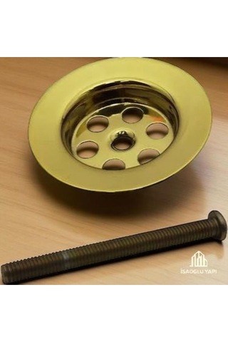 İsaoğlu Yapı Gold Lavabo Gideri Altın Sifon Süzgeç Gold Vida Dahil Gold Altın