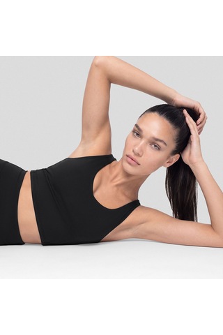 Qua Home Q Active Kadın Kalın Askılı Bra Siyah Beyaz