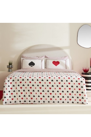 Sarah Anderson Chance Çift Kişilik Nevresim Takımı Beyaz Beyaz