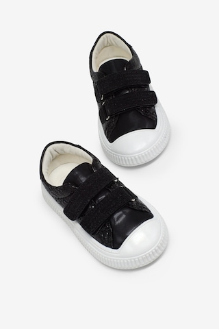 Tonny Black Çoçuk Sim Detaylı Cırtlı Rahat Kalıp Sneaker Çocuk Unisex Siyah Sneaker Tbarz1035 Siyah