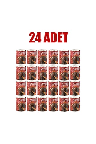 Sapphere Kırmızı Etli Yetişkin Köpek Maması Konserve 400 Gr 24 Adet