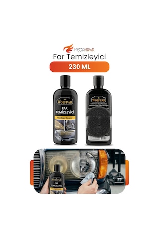 Far Temizleyici 230 Ml Far Parlatıcı Sararma Giderici Çizik Giderme Oto Bakım