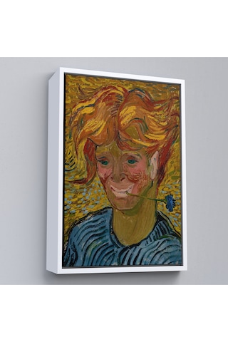 Çerçeveli Vincent Van Gogh - Mavi Kantaronlu Delikanlı Tablo - Young St. John's Wort-7477