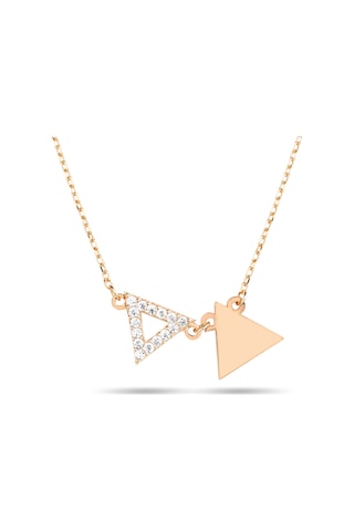 Kuyumcudukkani "sen Ve Ben"üçgen Figürlü Kolye-37130-r-w Rose Gold